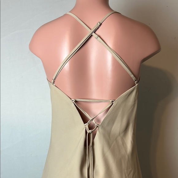 Le Lis Collection Mini Dress Ivory Tie Strap Medium L New - Picture 8 of 14